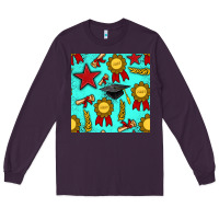 Plum graduation seamless pattern Long Sleeve Tee - BundleAndBundleShop