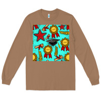 Toasted Coconut graduation seamless pattern Long Sleeve Tee - BundleAndBundleShop