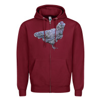 Burgundy Ameraucana Chicken Zipper Hoodie - LillyAllenDesigns