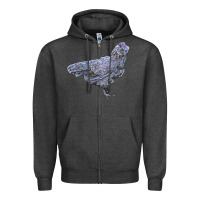 Charcoal Heather Ameraucana Chicken Zipper Hoodie - LillyAllenDesigns