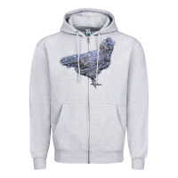 Heather Grey Ameraucana Chicken Zipper Hoodie - LillyAllenDesigns