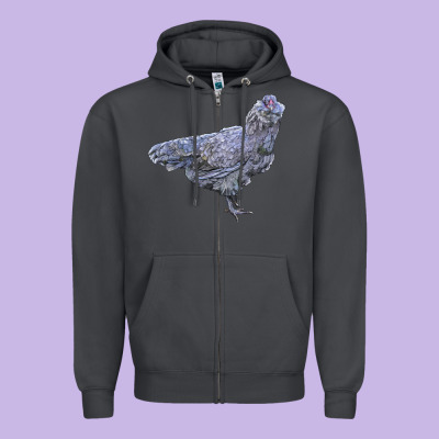 Ameraucana Chicken Zipper Hoodie Designed By Lillyallendesigns