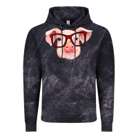 Cloud Black pig with red glasses Vintage Hoodie - RanaPortraitStore