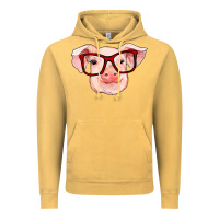 Vintage Mustard pig with red glasses Vintage Hoodie - RanaPortraitStore