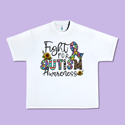 Fight For Autism Awareness Urban Heavy Tee Designed By Cowhidedigitalart