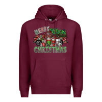 Burgundy merry christmas Premium Hoodie - SublimationCraftShop
