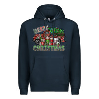 Navy merry christmas Premium Hoodie - SublimationCraftShop