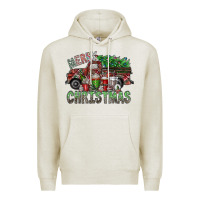 Oatmeal Heather merry christmas Premium Hoodie - SublimationCraftShop