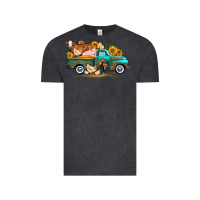 Vintage Black western farm truck farm animals Vintage Tee - FaDigitalArtStudio
