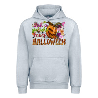 Heather Grey Just a girl who loves Halloween Urban Hoodie - NancyCooperArtShop