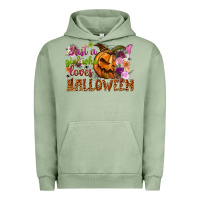 Pigment Oil Green Just a girl who loves Halloween Urban Hoodie - NancyCooperArtShop