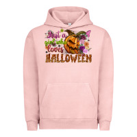 Pigment Salmon Just a girl who loves Halloween Urban Hoodie - NancyCooperArtShop