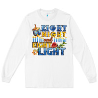 White eight night and eight light for hanukkah Long Sleeve Tee - AdoDesignShop