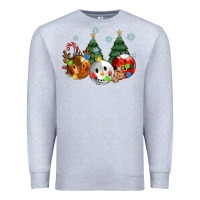 Heather Grey christmas Premium Sweatshirt - MaliasSmallBusiness