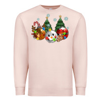 Pale Pink christmas Premium Sweatshirt - MaliasSmallBusiness
