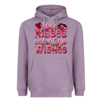 Lavender love kisses valentine wishes Heavyweight Hoodie - NancyCooperArtShop