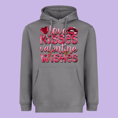 Love Kisses Valentine Wishes Heavyweight Hoodie Designed By Nancycooperartshop