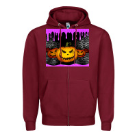 Burgundy halloween jack o'lantern dripping glitter tumbler Zipper Hoodie - Jasminsmagicworld