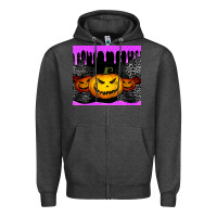 Charcoal Heather halloween jack o'lantern dripping glitter tumbler Zipper Hoodie - Jasminsmagicworld