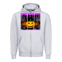 Heather Grey halloween jack o'lantern dripping glitter tumbler Zipper Hoodie - Jasminsmagicworld