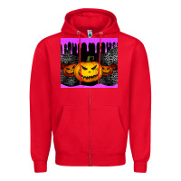 Red halloween jack o'lantern dripping glitter tumbler Zipper Hoodie - Jasminsmagicworld