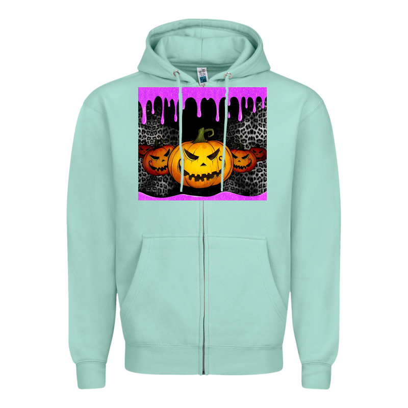 Halloween Jack O'lantern Dripping Glitter Tumbler Zipper Hoodie by Jasminsmagicworld | Teevron