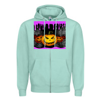 Seafoam halloween jack o'lantern dripping glitter tumbler Zipper Hoodie - Jasminsmagicworld