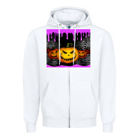 White halloween jack o'lantern dripping glitter tumbler Zipper Hoodie - Jasminsmagicworld