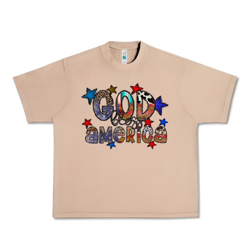 God Bless America Urban Heavy Tee by CowhideDigitalArt | Teevron