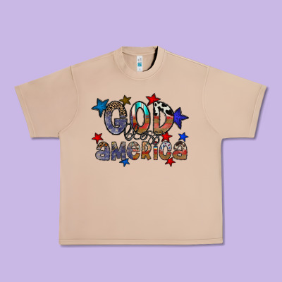 God Bless America Urban Heavy Tee Designed By Cowhidedigitalart