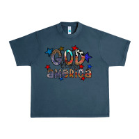 Midnight Navy god bless america Urban Heavy Tee - CowhideDigitalArt