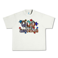 Pistachio god bless america Urban Heavy Tee - CowhideDigitalArt