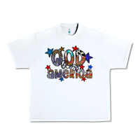 White god bless america Urban Heavy Tee - CowhideDigitalArt
