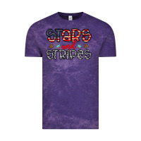 Cloud Purple stars and stripes Vintage Tee - CowhideDigitalArt
