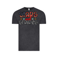 Vintage Black stars and stripes Vintage Tee - CowhideDigitalArt