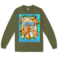 Army Green candlestick with parchment Long Sleeve Tee - AdoDesignShop