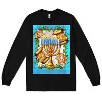 Black candlestick with parchment Long Sleeve Tee - AdoDesignShop