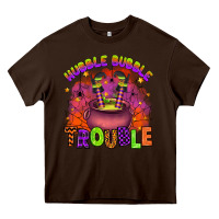 Chocolate Brown hubble bubble trouble Heavy Core Tee - Artiststas