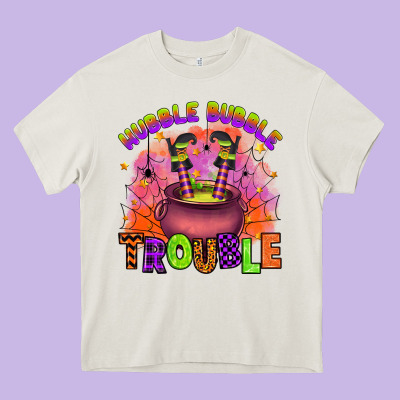 Hubble Bubble Trouble Heavy Core Tee Designed By Artiststas