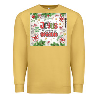 Antique Gold christian christmas  jesus the reason Premium Sweatshirt - MaliasSmallBusiness