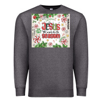 Charcoal Heather christian christmas  jesus the reason Premium Sweatshirt - MaliasSmallBusiness