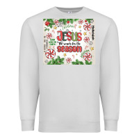 Dove Grey christian christmas  jesus the reason Premium Sweatshirt - MaliasSmallBusiness
