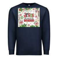 Navy christian christmas  jesus the reason Premium Sweatshirt - MaliasSmallBusiness