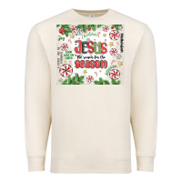 Sandshell christian christmas  jesus the reason Premium Sweatshirt - MaliasSmallBusiness