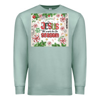 Seafoam christian christmas  jesus the reason Premium Sweatshirt - MaliasSmallBusiness