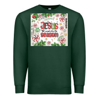 Sports Green christian christmas  jesus the reason Premium Sweatshirt - MaliasSmallBusiness