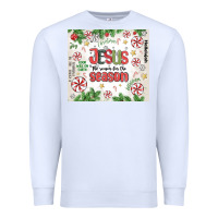 White christian christmas  jesus the reason Premium Sweatshirt - MaliasSmallBusiness