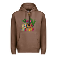 Chestnut ,mexican sombrero guitar rose cactus Premium Hoodie - Artiststas