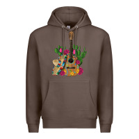 Coffee ,mexican sombrero guitar rose cactus Premium Hoodie - Artiststas