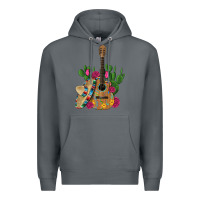 Rock ,mexican sombrero guitar rose cactus Premium Hoodie - Artiststas